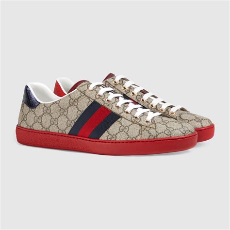 gucci supreme ace sneakers|gucci ace low top sneakers.